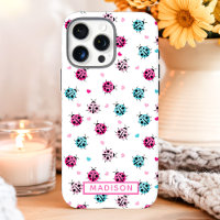 Corazones de Mariquita Lindos Nombre Personalizado