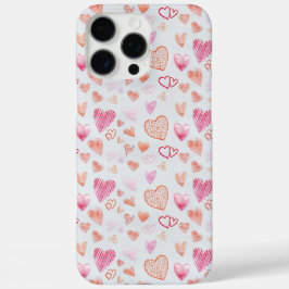 Funda iPhone 16 Pro Max Corazones rosados