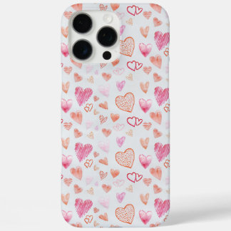 Funda iPhone 16 Pro Max Corazones rosados