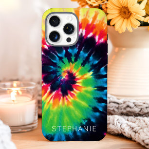 Funda iPhone 16 Pro Max Corbata de Daga de Remolino de Nombre Personalizad