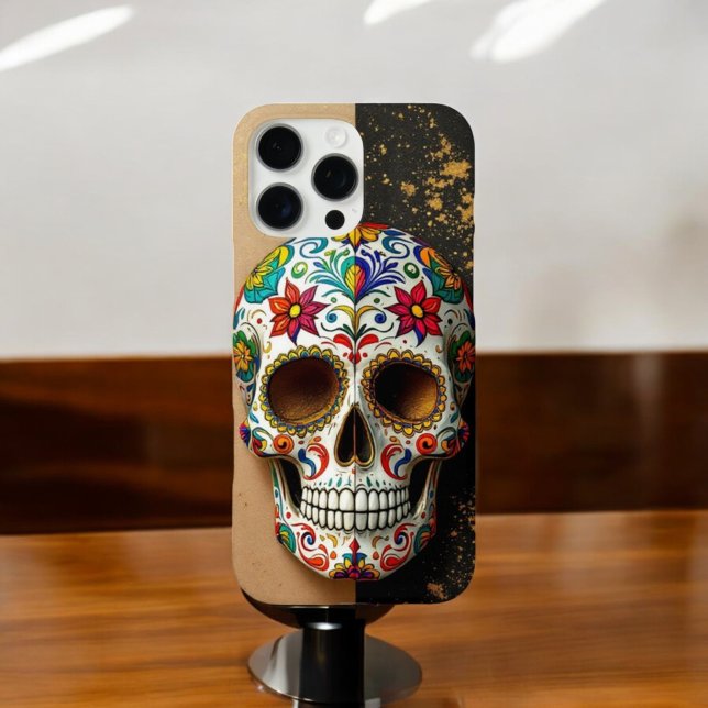 Funda iPhone 16 Pro Max Cráneo de azúcar decorativo (Subido por el creador)