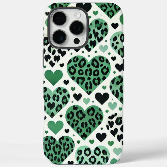 Funda iPhone 16 Pro Max Crazy Love (Verde) (Reverso)