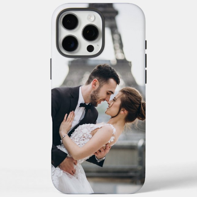 Funda iPhone 16 Pro Max Crea tu propio Boda fotográfico amor romántico (Reverso)