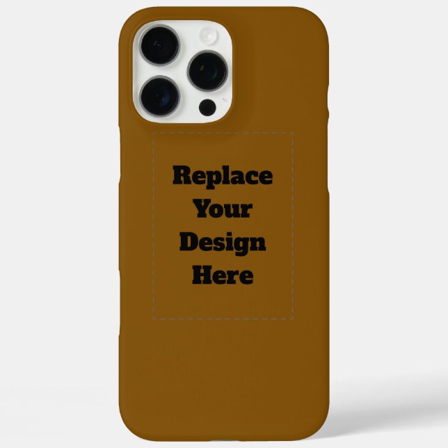 Funda iPhone 16 Pro Max Crea tu propio marrón (Reverso )