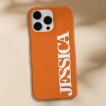 Funda iPhone 16 Pro Max Crear su propio monograma de nombre de Naranja<br><div class="desc">Crea tu propio estuche para iPhone personalizado con un nombre inicial personalizado en color naranja de tipografía minimalista moderna.</div>