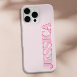 Funda iPhone 16 Pro Max Crear su propio monograma de nombre rosado<br><div class="desc">Crea tu propio estuche para iPhone personalizado con un nombre inicial personalizado en color rosa moderna tipografía minimalista.</div>