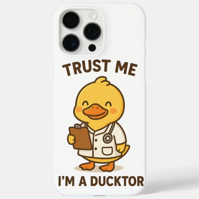 Funda iPhone 16 Pro Max Créeme, soy un ducktor (Reverso )
