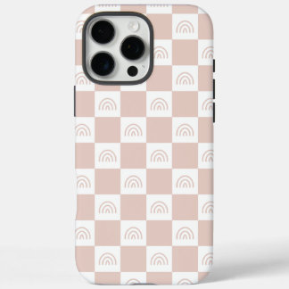 Funda iPhone 16 Pro Max Cuadros beige duro 