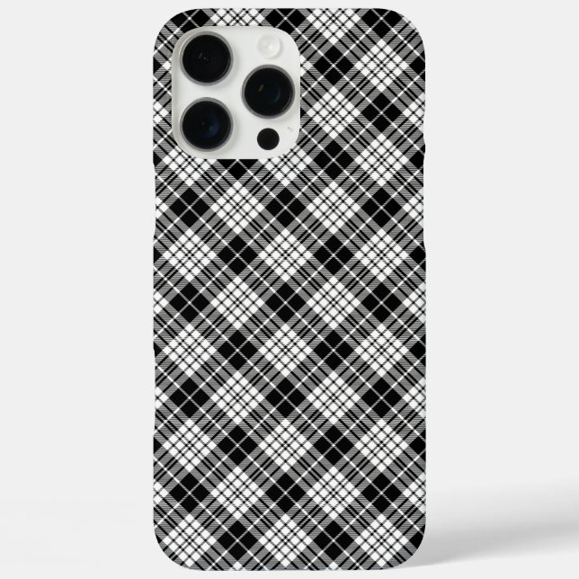 Funda iPhone 16 Pro Max Cuadros Negros (Reverso )