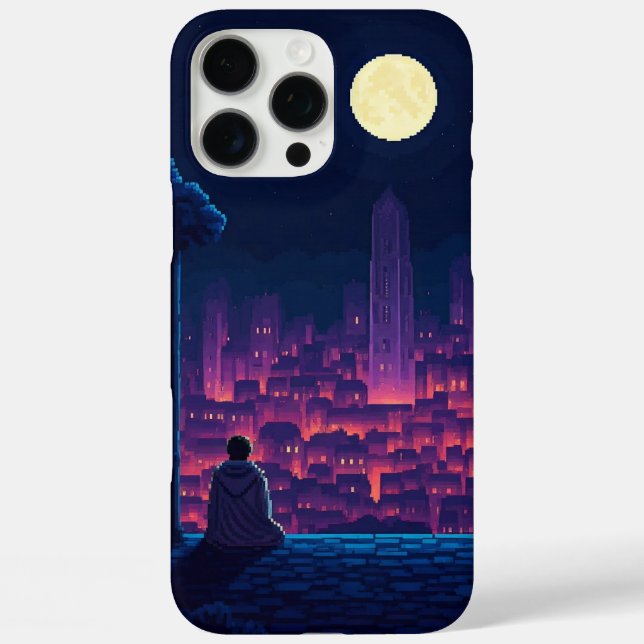 Funda iPhone 16 Pro Max Cubierta de iphone de luna nocturna (Reverso )