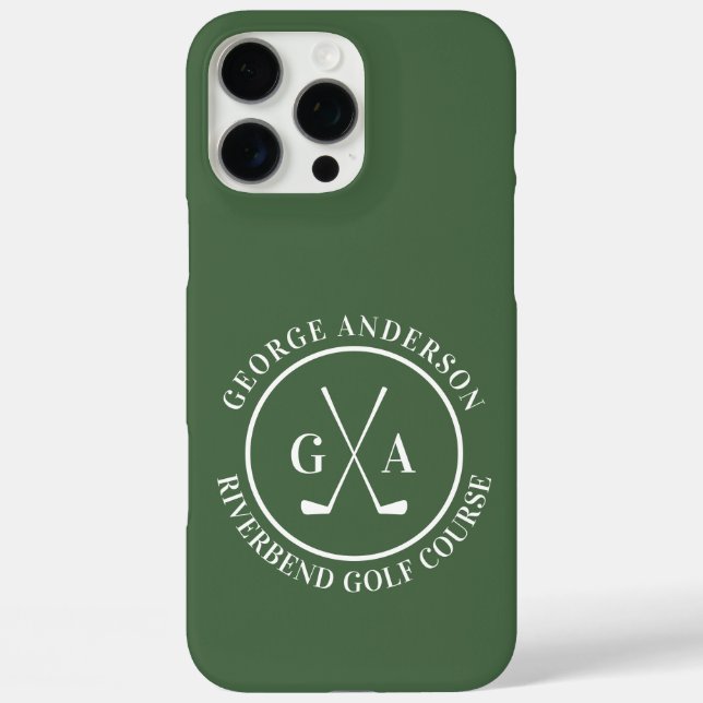 Funda iPhone 16 Pro Max Cubierta personalizada para cabeza de palo de golf (Reverso )
