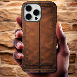 Funda iPhone 16 Pro Max Cuero clásico marrón