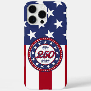 Funda iPhone 16 Pro Max Cumpleaños 250 de América con bandera de EE. UU.