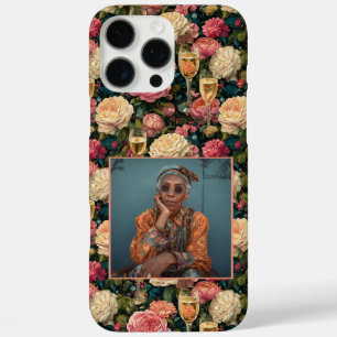 Funda iPhone 16 Pro Max Cumpleaños con Jardines de Flores Foto con Estilo