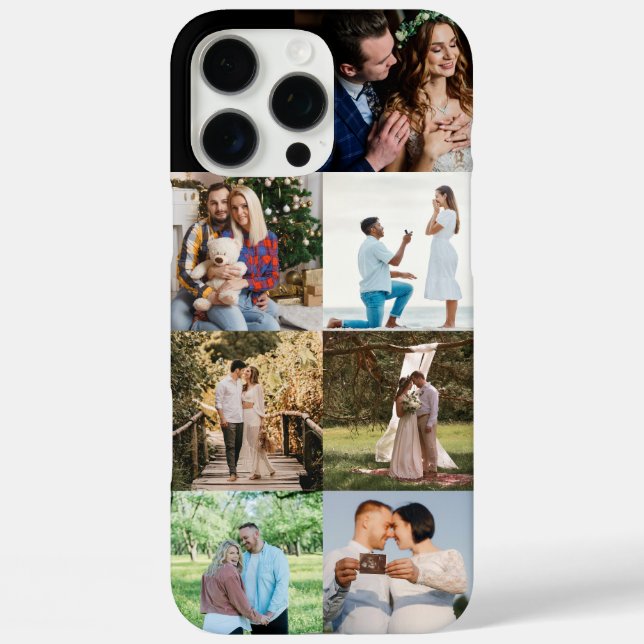 Funda iPhone 16 Pro Max Custom Couple & Family Photo Collage Personalized  (Reverso )