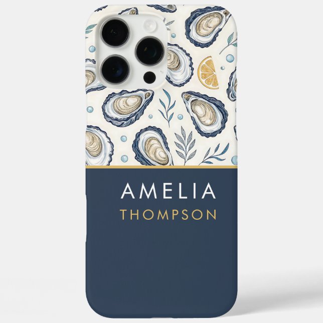 Funda iPhone 16 Pro Max Custom Elegant Marine Oysters (Reverso )