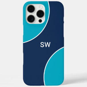 Funda iPhone 16 Pro Max Custom Modern Blue Minimalist