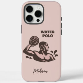Funda iPhone 16 Pro Max Custom Name Water Polo