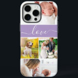 Funda iPhone 16 Pro Max Custom Photos Memories Love Script purple<br><div class="desc">Introducing our Custom Family Photo Mom Memories Love Script purple Case-Mate iPhone Case, the perfect accessory to showcase cherished memories and express love for mom. If she's been searching for a phone case that truly reflects her individuality, look no further. This personalized iPhone case allows her to feature custom family...</div>