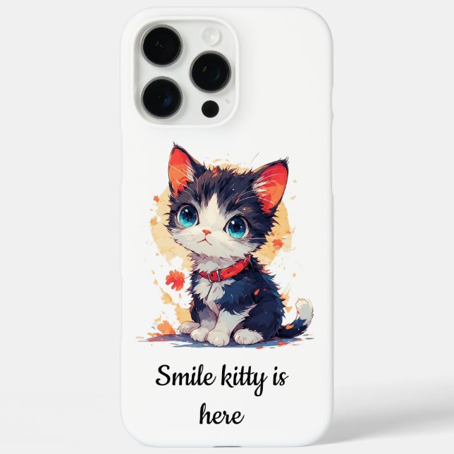 Funda iPhone 16 Pro Max Cute Cartoon Cat Phone Case (Reverso )