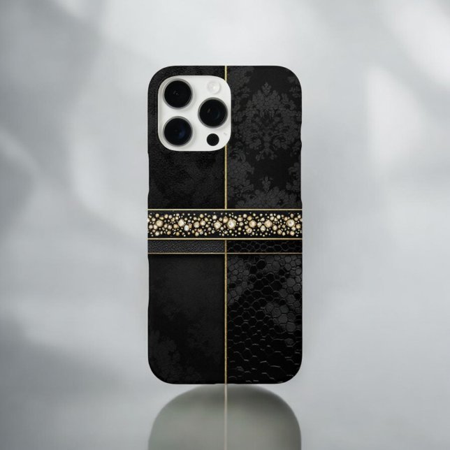 Funda iPhone 16 Pro Max Damasco de moda y oro (Subido por el creador)