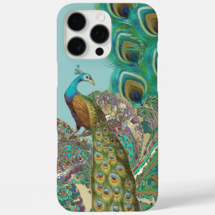 Funda iPhone 16 Pro Max Damasco de pavos reales