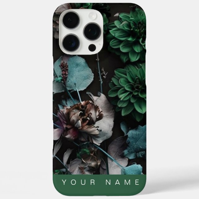 Funda iPhone 16 Pro Max Dark Bloom Green (Reverso )