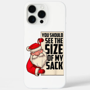 Funda iPhone 16 Pro Max Deberías Ver El Tamaño De Mi Funny Sack Santa Chr