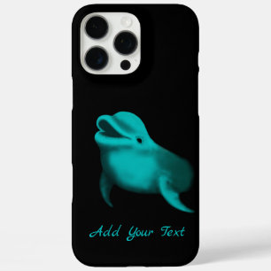 Funda iPhone 16 Pro Max Delfín afortunado - Añade tu texto