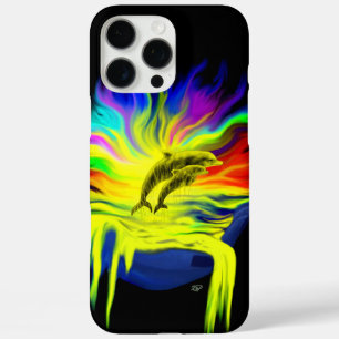 Funda iPhone 16 Pro Max Delfines al sol con mano