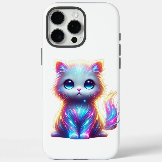 Funda iPhone 16 Pro Max Delicioso gato colorido (Reverso)