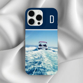 Funda iPhone 16 Pro Max Deportes acuáticos Foto vertical Monogramada Marin