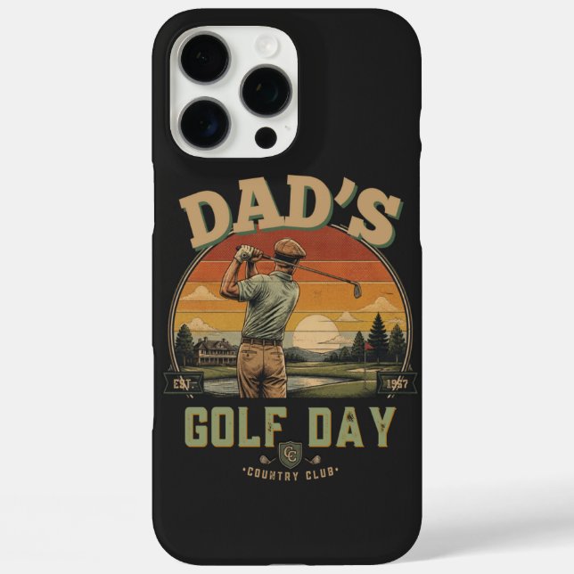Funda iPhone 16 Pro Max Día de Golf de Papá (Reverso )