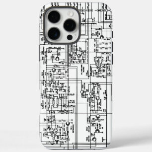 Funda iPhone 16 Pro Max Diagrama electrónico de la tarjeta de circuitos es