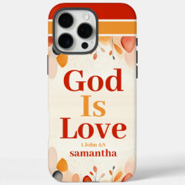 Funda iPhone 16 Pro Max Dios Personalizado Es Amor Boho Cristiano