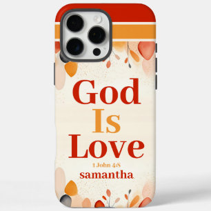 Funda iPhone 16 Pro Max Dios Personalizado Es Amor Boho Cristiano