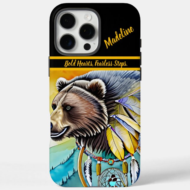 Funda iPhone 16 Pro Max Diseño audaz del patrimonio tribal (Reverso)