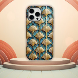 Funda iPhone 16 Pro Max Diseño de abanico Art Deco 3D estilizado