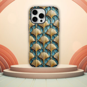 Funda iPhone 16 Pro Max Diseño de abanico Art Deco 3D estilizado