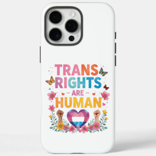 Funda iPhone 16 Pro Max Diseño de Derechos Trans son Derechos Humanos