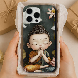 Funda iPhone 16 Pro Max Diseño de Meditación Zen Pacífico de Arte Buda