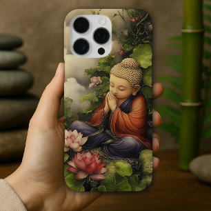 Funda iPhone 16 Pro Max Diseño de Meditación Zen Pacífico de Arte Buda Vin