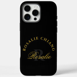 Funda iPhone 16 Pro Max Diseño de Monograma Personalizado Nombre Personali