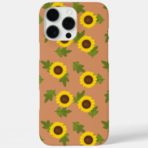 Funda iPhone 16 Pro Max Diseño de patrón de girasol – Estética floral lind