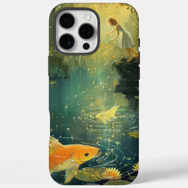 Funda iPhone 16 Pro Max Diseño de peces Koi (Reverso)