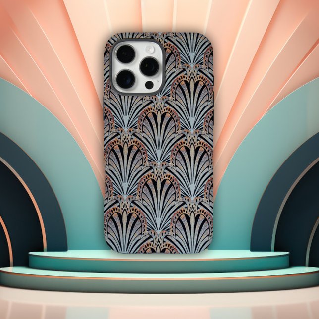 Funda iPhone 16 Pro Max Diseño de ventilador Art Deco estilizado (Subido por el creador)