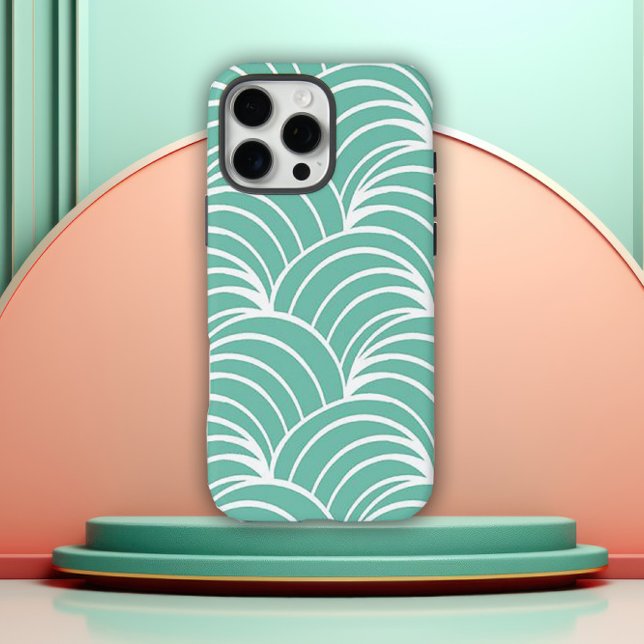 Funda iPhone 16 Pro Max Diseño de ventilador Art Deco estilizado (Subido por el creador)