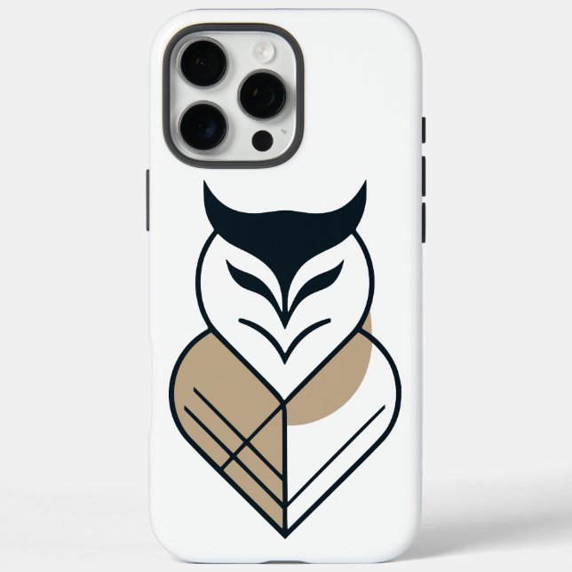 Funda iPhone 16 Pro Max Diseño geométrico del logotipo OWL (Reverso)