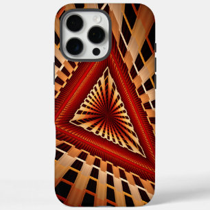 Funda iPhone 16 Pro Max Diseño gráfico fractal moderno de red de fantasía