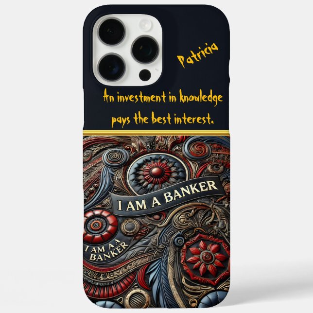 Funda iPhone 16 Pro Max Diseño intrincado que celebra una identidad bancar (Reverso )